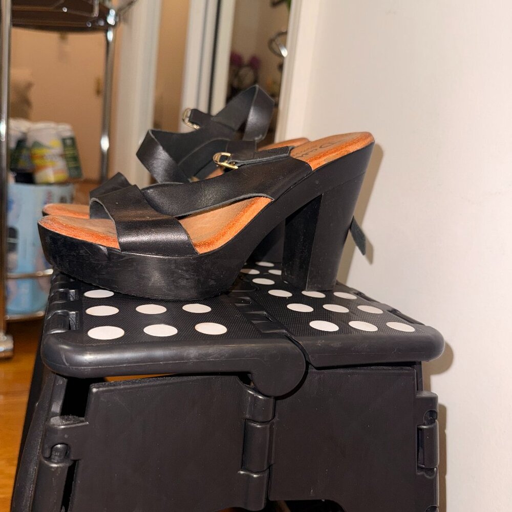 Black block heels (size 6 / 36)